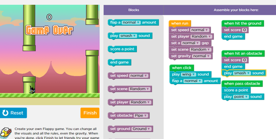 Computer Science PBL. Grade-7. Flappy Bird Game Coding Using